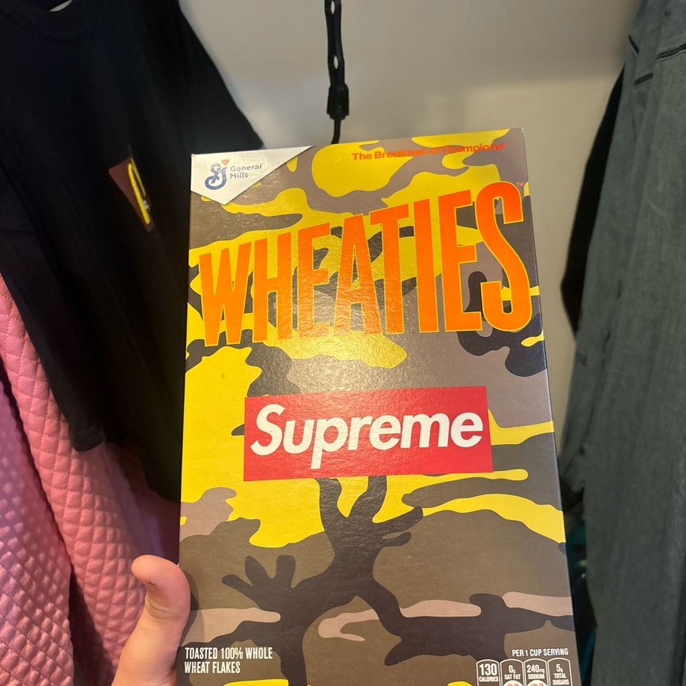 Supreme Wheaties Yellow Camouflage Cereal Box
